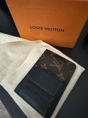 Louis Vuitton Monogram Brown & Black Card Holder